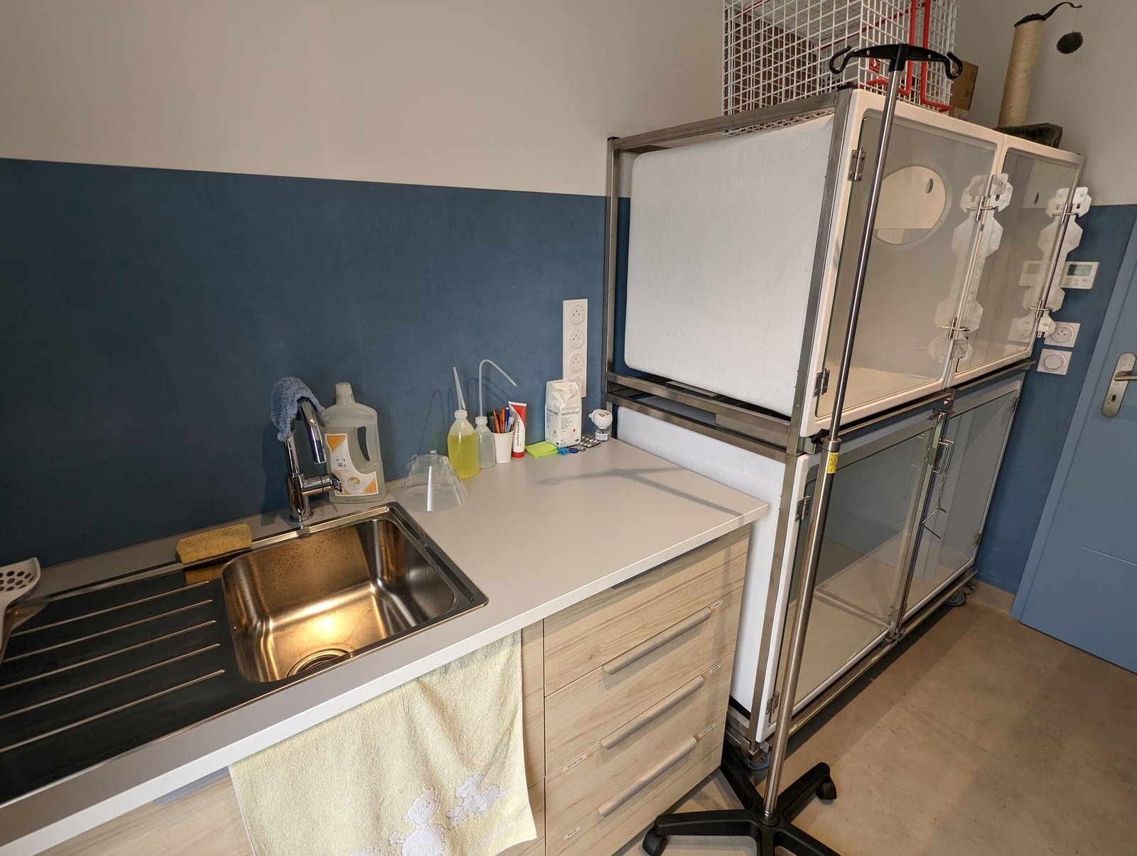 Salle pour animaux infectieux